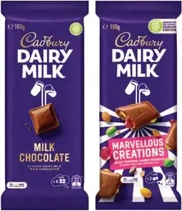 IGA Cadbury Chocolate Block 150‑190g Selected Varieties offer