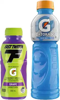 IGA Gatorade 600mL or Gatorade Fast Twitch 350mL Selected Varieties offer