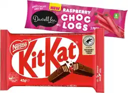 IGA Nestlé Medium Bars 35‑50g or Darrell Lea Choc Logs 3 Pack Selected Varieties offer