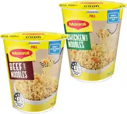 IGA Maggi Cup Noodles 58‑65g Selected Varieties offer