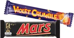 IGA Mars Medium Bars 44‑56g, Violet Crumble 50g or M&M’s 35‑49g Selected Varieties offer