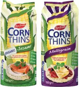 IGA Real Foods Corn Thins 80-150g Selected Varieties offer