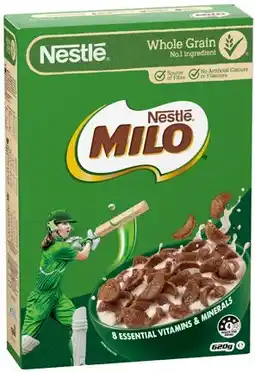 IGA Nestlé Milo Cereal 535‑620g Selected Varieties offer