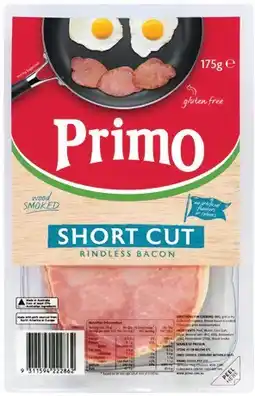 IGA Primo Wood Smoked Short Cut Rindless Bacon 175g offer