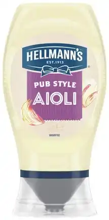 IGA Hellmann’s Squeezy Garlic Aioli 252g offer