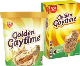 IGA Streets Golden Gaytime Ice Cream Sticks 4 Pack or Tub 1 Litre Selected Varieties offer