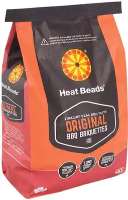 IGA Heat Beads Original BBQ Briquettes 4kg offer