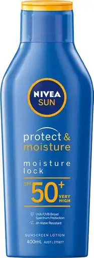 IGA Nivea Sun Protect & Moisture SPF50+ Sunscreen Lotion 400mL offer