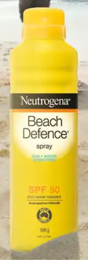 IGA Neutrogena Beach Defence SPF50+ Sunscreen Spray 184g offer