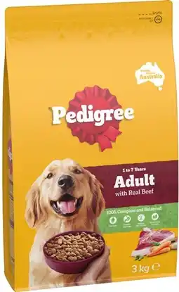 IGA Pedigree Dry Dog Food 2.5‑3kg Selected Varieties offer