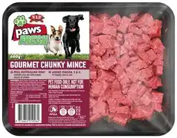 IGA Paws Fresh Dog Food 600g Selected Varieties (Refrigerated Pet Food) offer