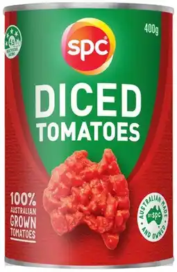 IGA SPC Diced or Crushed Tomatoes 400-410g Selected Varieties offer