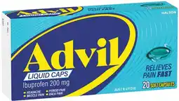 IGA Advil Ibuprofen 200mg Liquid Capsules 20 Pack offer