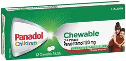 IGA Panadol Children 7+ Years Chewable Paracetamol Tablets 12 Pack offer