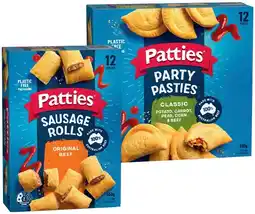 IGA Patties Classic Sausage Rolls, Pasties or Party Pies 12 Pack offer