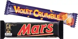 IGA Mars Medium Bars 50-53g or Violet Crumble Medium Bar 50g Selected Varieties offer