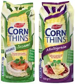 IGA Real Foods Corn Thins 125-150g Selected Varieties offer