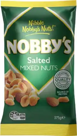 IGA Nobby’s Mixed Nuts Salted 375g or Cashew Salted 150g offer