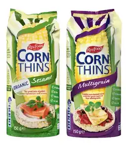 IGA Real Foods Corn or Rice Thins 125‑150g Selected Varieties offer