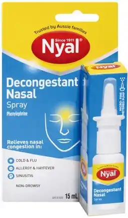 IGA Nyal Decongestant Nasal Spray 15mL offer