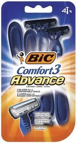 IGA BIC Comfort 3 Advance Disposable Razors 4 Pack offer