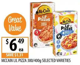Supabarn Mccain lil pizza selected varieties offer