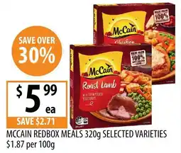 Supabarn Mccain redbox meals selected varieties offer