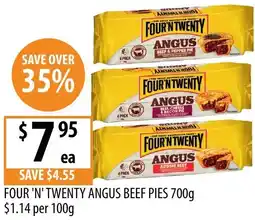 Supabarn Four 'n' twenty angus beef pies offer