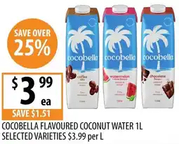 Supabarn Cocobella flavoured coconut water selected varieties offer