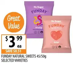 Supabarn Funday natural sweets selected varieties offer