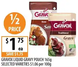 Supabarn Gravox liquid gravy pouch selected varieties offer