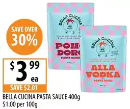 Supabarn Bella cucina pasta sauce offer