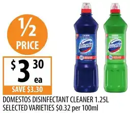 Supabarn Domestos disinfectant cleaner selected varieties offer
