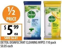 Supabarn Dettol disinfectant cleaning wipes offer