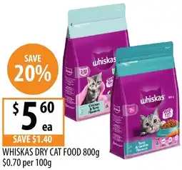 Supabarn Whiskas dry cat food offer