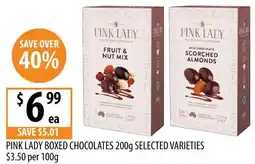 Supabarn Pink lady boxed chocolates selected varieties offer