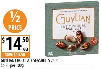 Supabarn Guylian chocolate seashells offer
