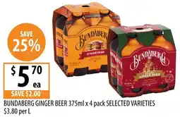 Supabarn Bundaberg ginger beer selected varieties offer