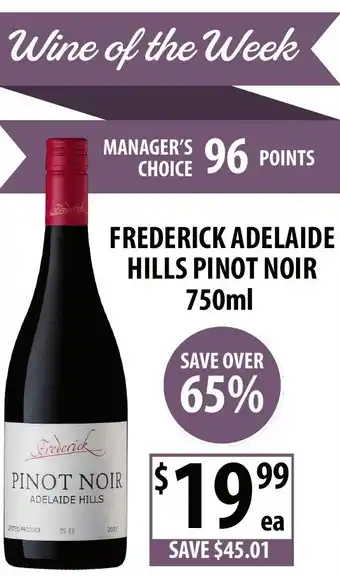 Supabarn Frederick adelaide hills pinot noir offer