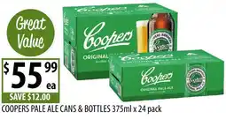 Supabarn Coopers pale ale cans & bottles offer