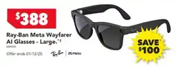 Harvey Norman Ray-ban meta wayfarer al glasses - large offer