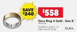 Harvey Norman Oura Ring 4 Gold - Size 8 offer
