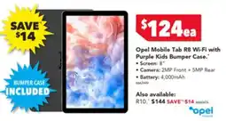 Harvey Norman Opel Mobile Tab R8 Wi-Fi with Purple Kids Bumper Case offer