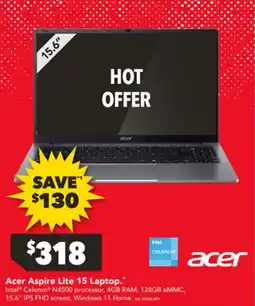 Harvey Norman Acer Aspire Lite 15 Laptop offer