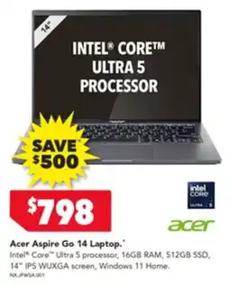 Harvey Norman Acer aspire go 14 laptop offer
