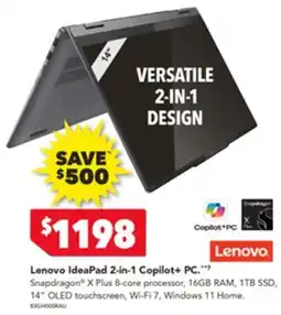 Harvey Norman Lenovo ideapad 2-in-1 copilot+ pc offer