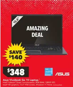 Harvey Norman Asus Vivobook Go 15 Laptop offer