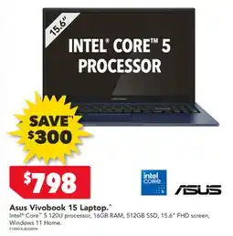 Harvey Norman Asus Vivobook 15 Laptop offer