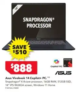 Harvey Norman Asus vivobook 14 copilot+ pc offer