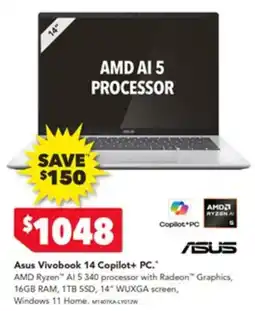 Harvey Norman Asus vivobook 14 copilot+ pc offer
